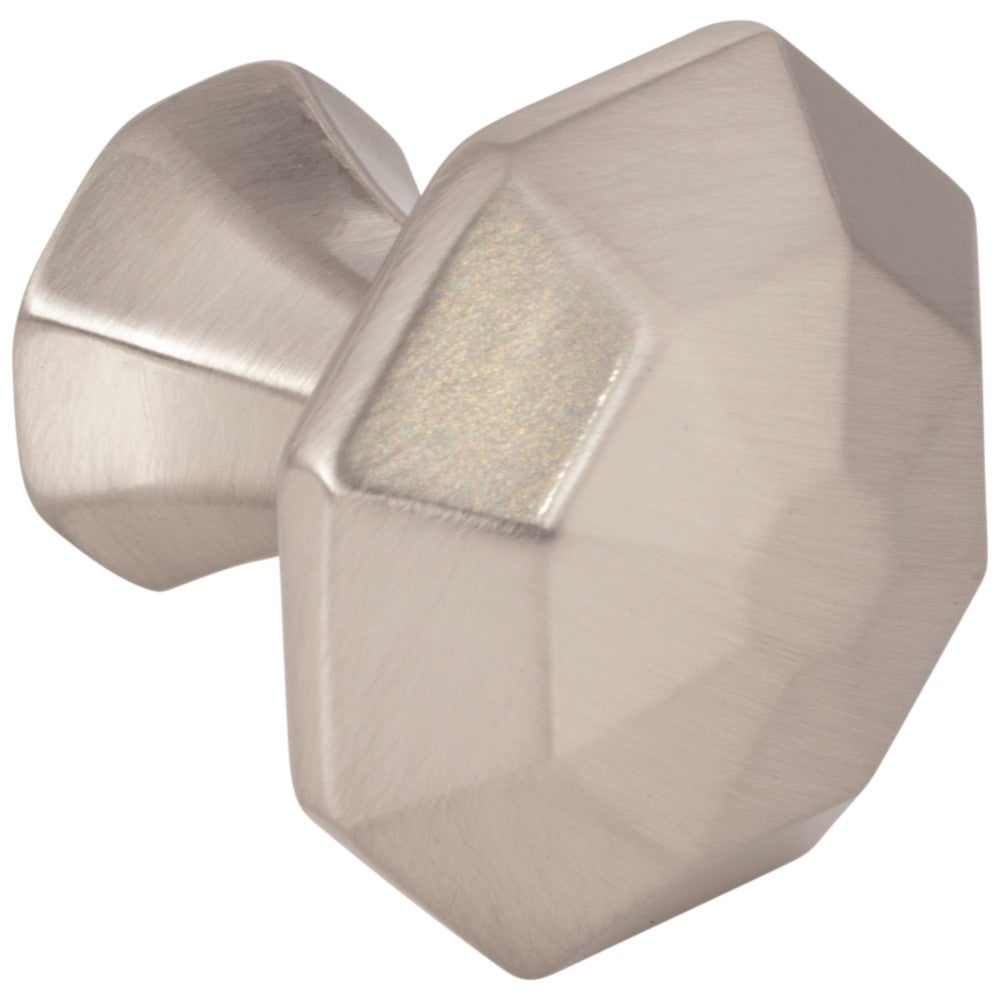 Hardware Resources 1-1/4" Overall Length Satin Nickel Octagonal Wheeler Cabinet Knob