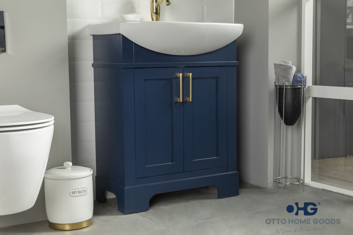 Luna 26" Navy Blue Bathroom Cabinet