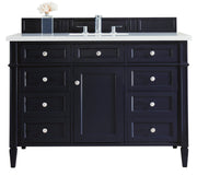 James Martin Brittany 48" Single Vanity in Victory Bleu with 3cm Countertop and FreePower Wireless Charger
