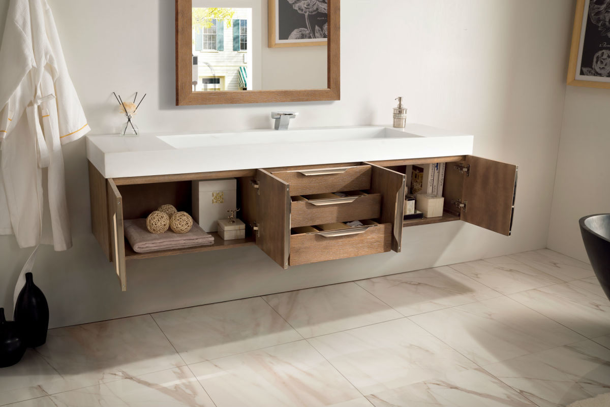 Columbia 72" Single Wall Mount Vanity Cabinet