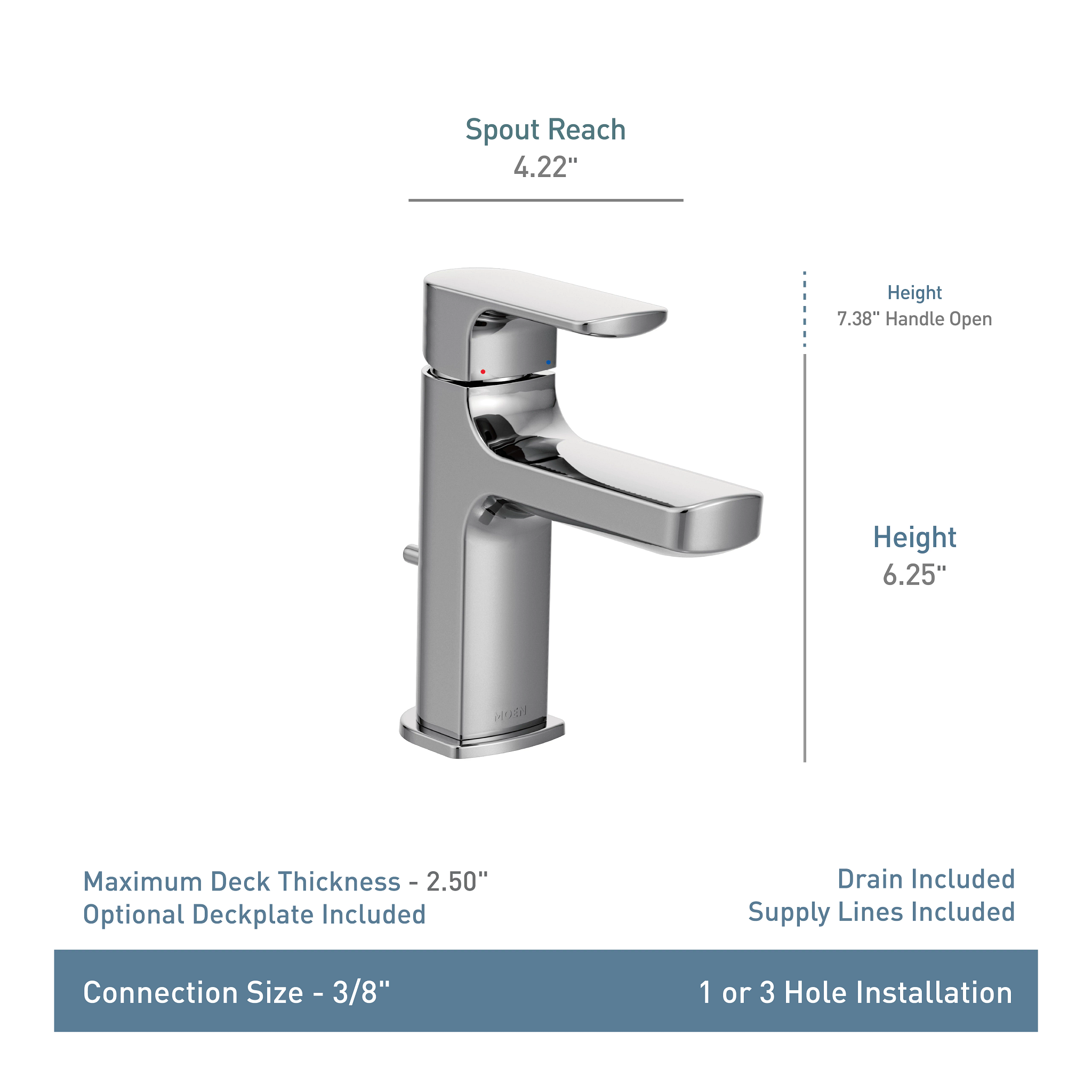 Moen 6900 Rizon One-handle Bathroom Sink Faucet