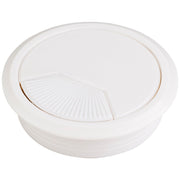 Hardware Resources White 3 Piece Adj. Spring Closure Grommet for 75 mm Diameter Hole
