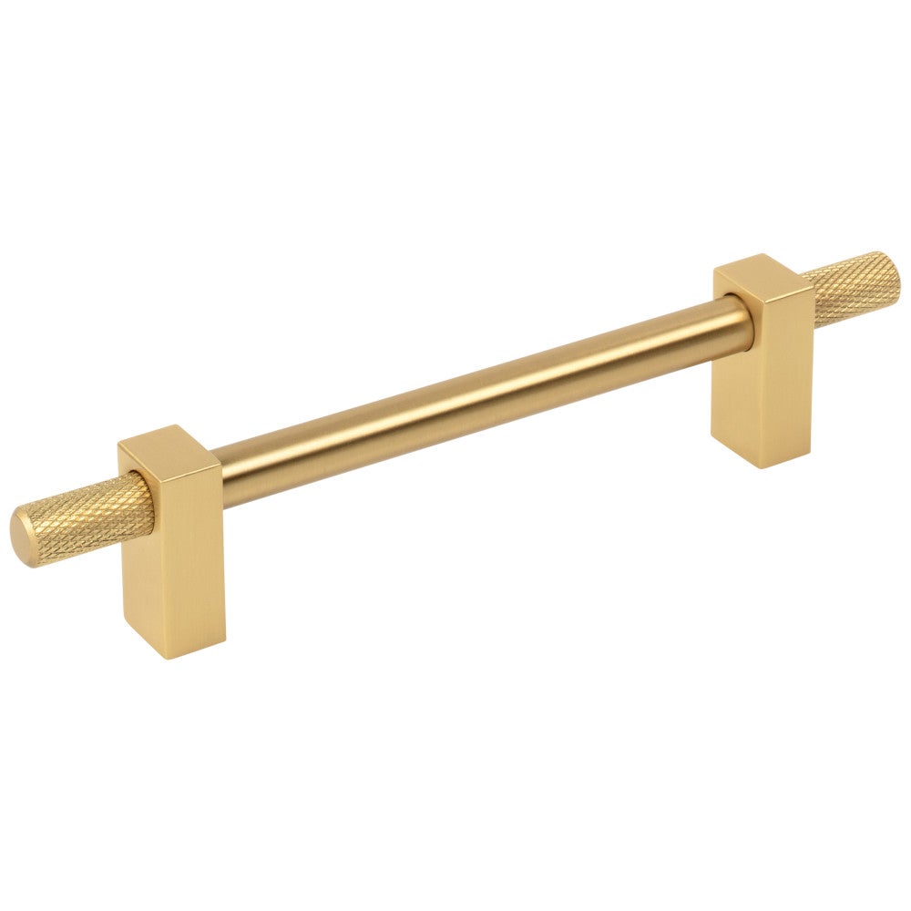 Hardware Resources 96 mm Center-to-Center Satin Nickel Larkin 4 Knurled Ends Cabinet Bar Pull