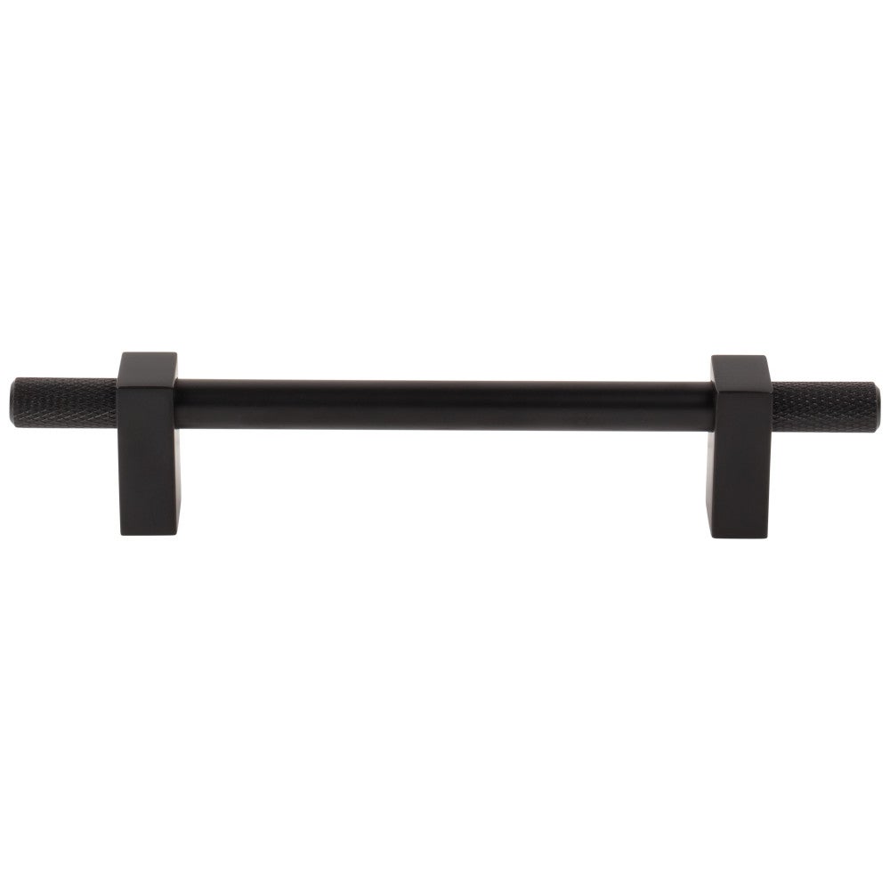 Hardware Resources 96 mm Center-to-Center Satin Nickel Larkin 4 Knurled Ends Cabinet Bar Pull