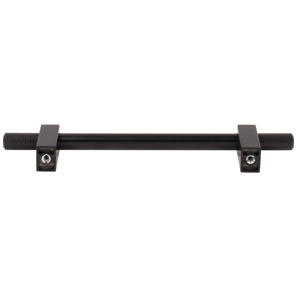 Hardware Resources 96 mm Center-to-Center Satin Nickel Larkin 4 Knurled Ends Cabinet Bar Pull
