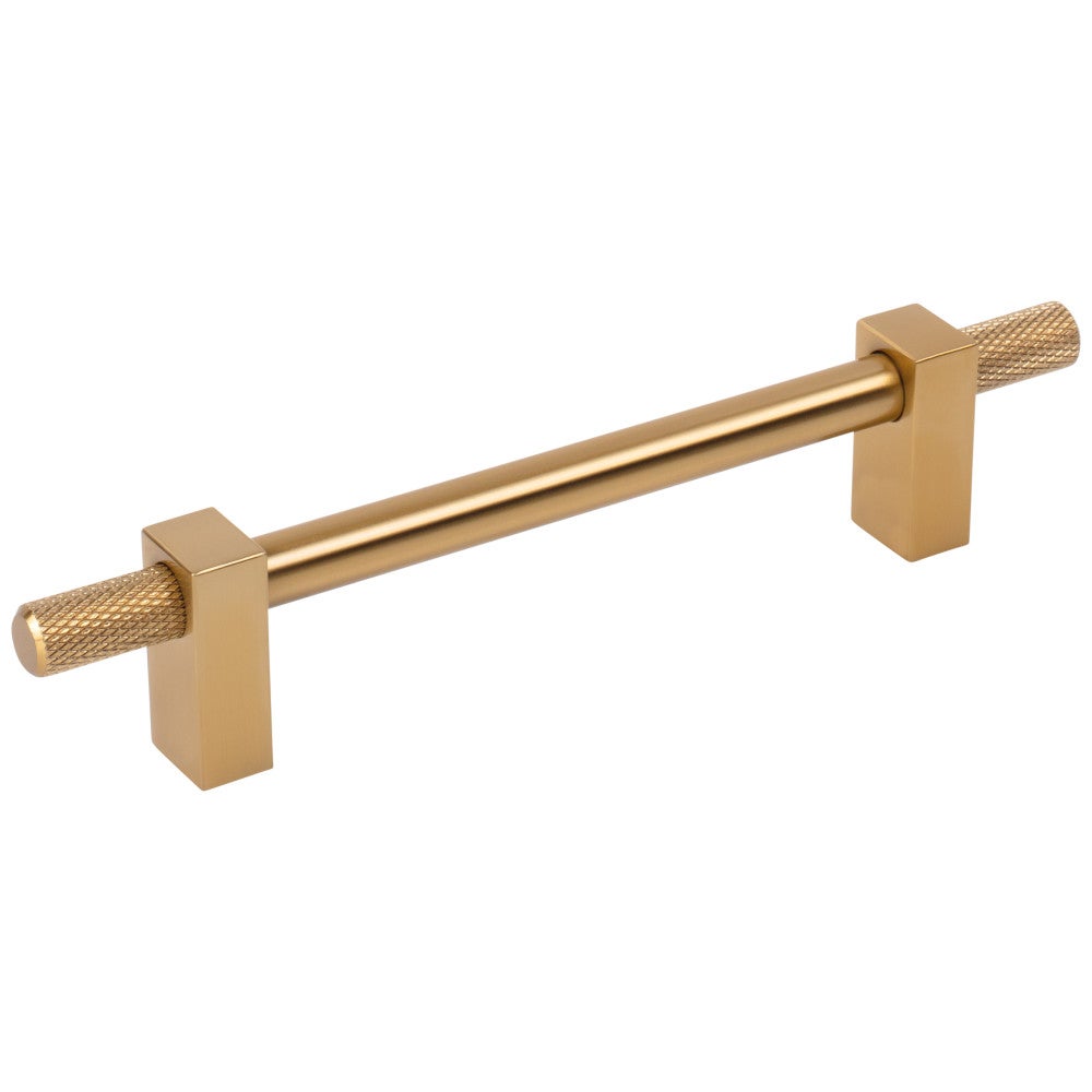 Hardware Resources 96 mm Center-to-Center Satin Nickel Larkin 4 Knurled Ends Cabinet Bar Pull