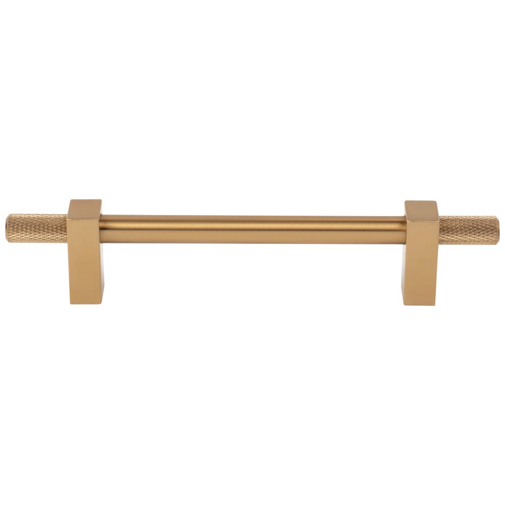 Hardware Resources 96 mm Center-to-Center Satin Nickel Larkin 4 Knurled Ends Cabinet Bar Pull
