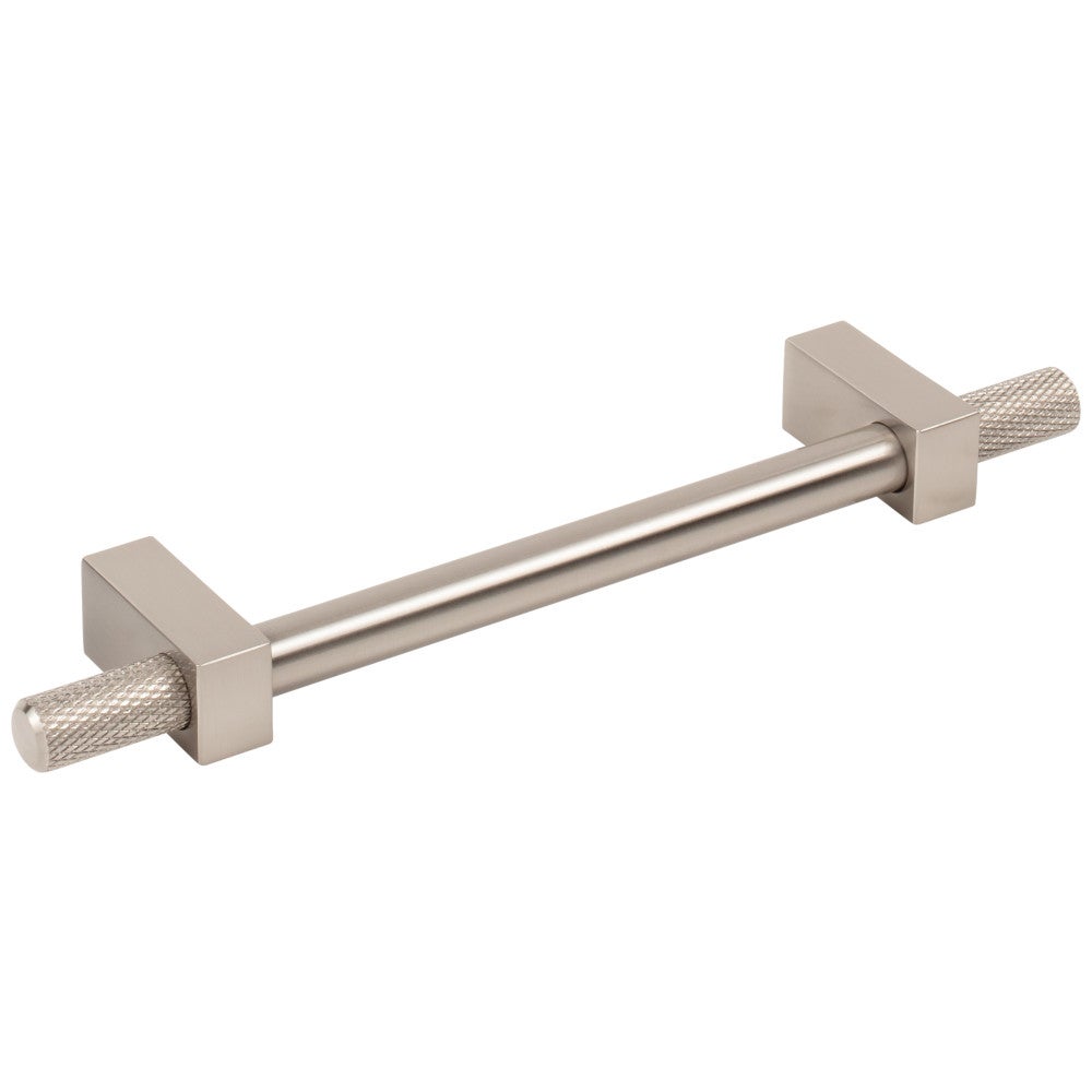 Hardware Resources 96 mm Center-to-Center Satin Nickel Larkin 4 Knurled Ends Cabinet Bar Pull