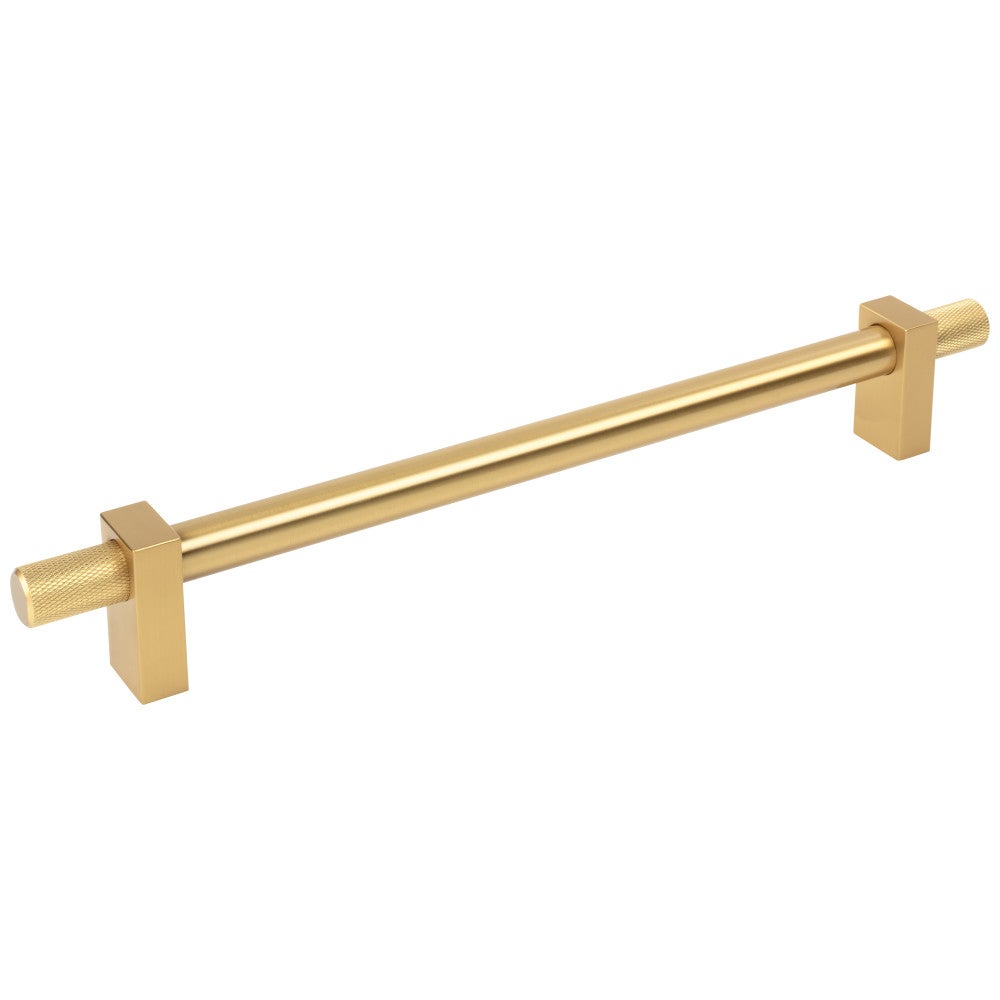 Hardware Resources 96 mm Center-to-Center Satin Nickel Larkin 4 Knurled Ends Cabinet Bar Pull