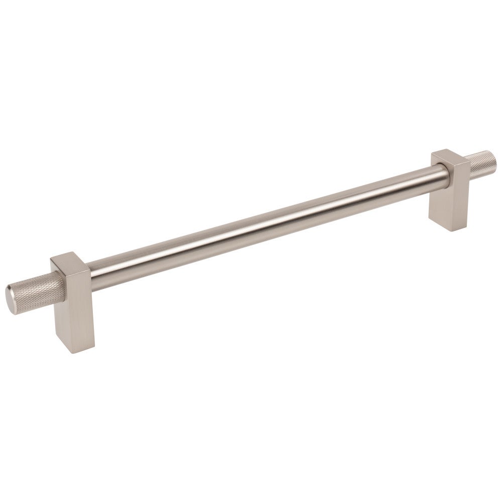 Hardware Resources 96 mm Center-to-Center Satin Nickel Larkin 4 Knurled Ends Cabinet Bar Pull
