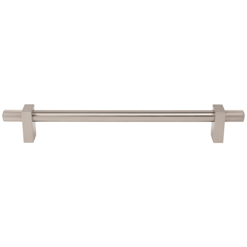 Hardware Resources 96 mm Center-to-Center Satin Nickel Larkin 4 Knurled Ends Cabinet Bar Pull