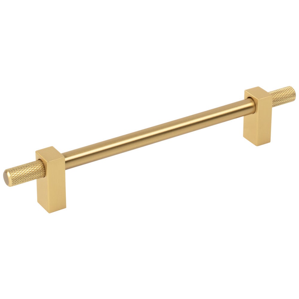 Hardware Resources 96 mm Center-to-Center Satin Nickel Larkin 4 Knurled Ends Cabinet Bar Pull