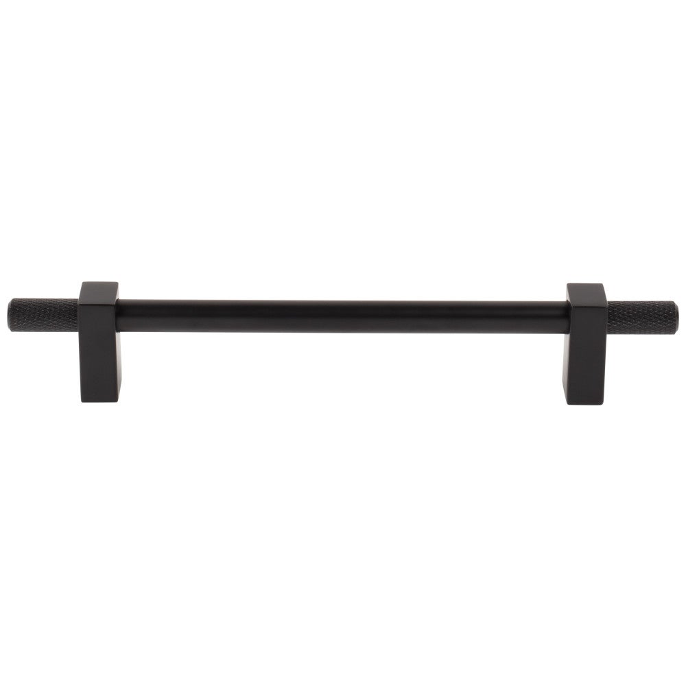Hardware Resources 96 mm Center-to-Center Satin Nickel Larkin 4 Knurled Ends Cabinet Bar Pull