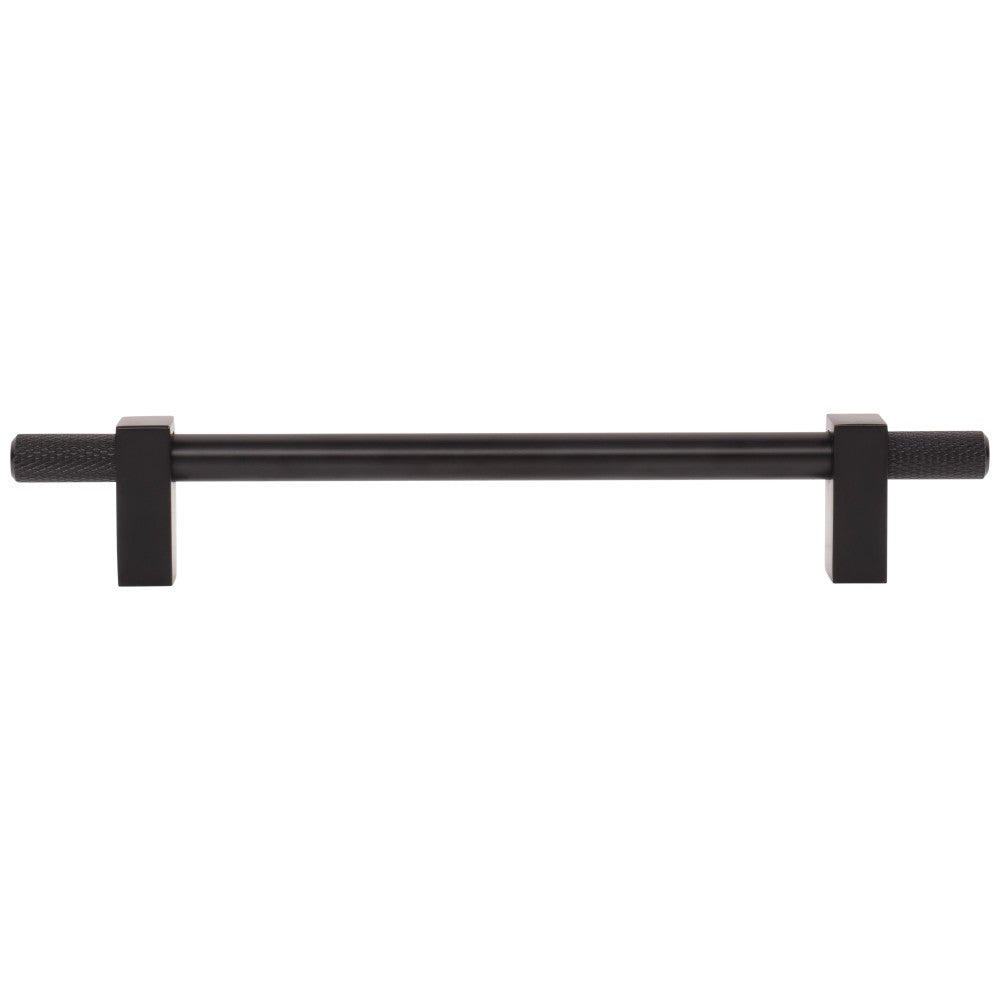 Hardware Resources 96 mm Center-to-Center Satin Nickel Larkin 4 Knurled Ends Cabinet Bar Pull