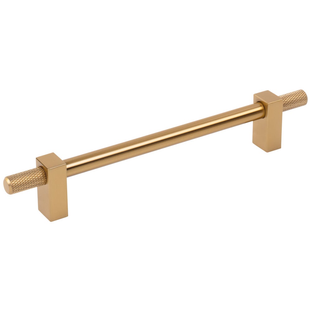 Hardware Resources 96 mm Center-to-Center Satin Nickel Larkin 4 Knurled Ends Cabinet Bar Pull
