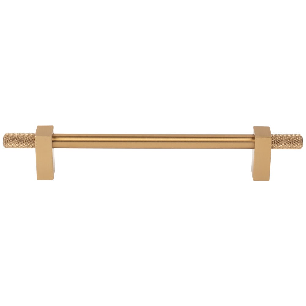 Hardware Resources 96 mm Center-to-Center Satin Nickel Larkin 4 Knurled Ends Cabinet Bar Pull