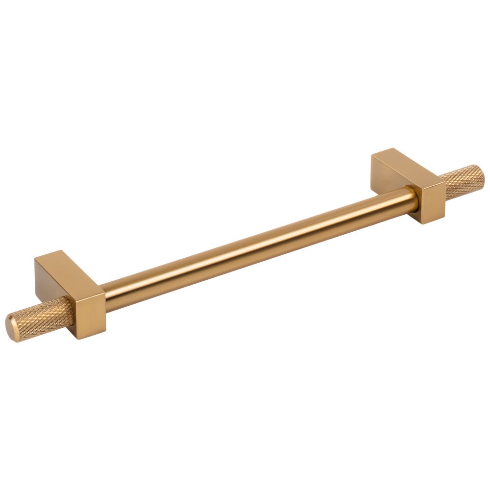 Hardware Resources 96 mm Center-to-Center Satin Nickel Larkin 4 Knurled Ends Cabinet Bar Pull