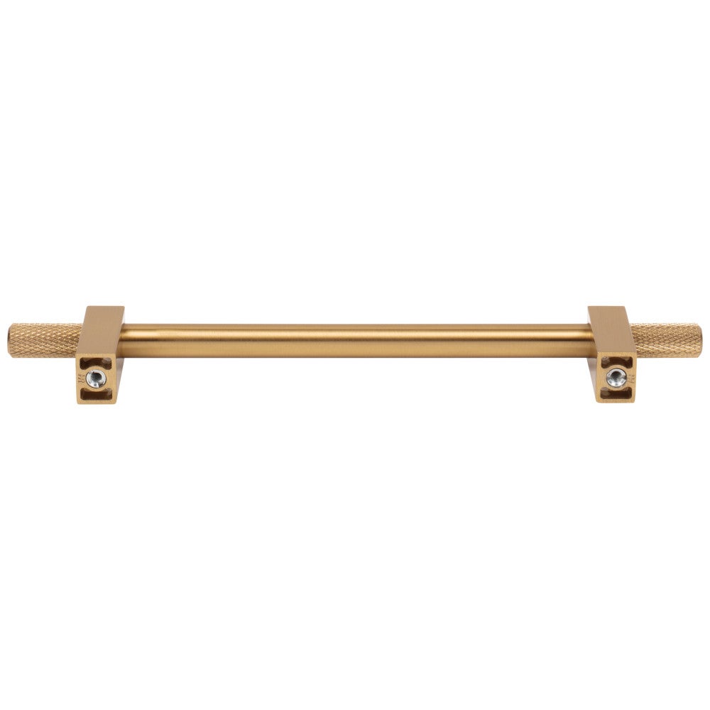 Hardware Resources 96 mm Center-to-Center Satin Nickel Larkin 4 Knurled Ends Cabinet Bar Pull