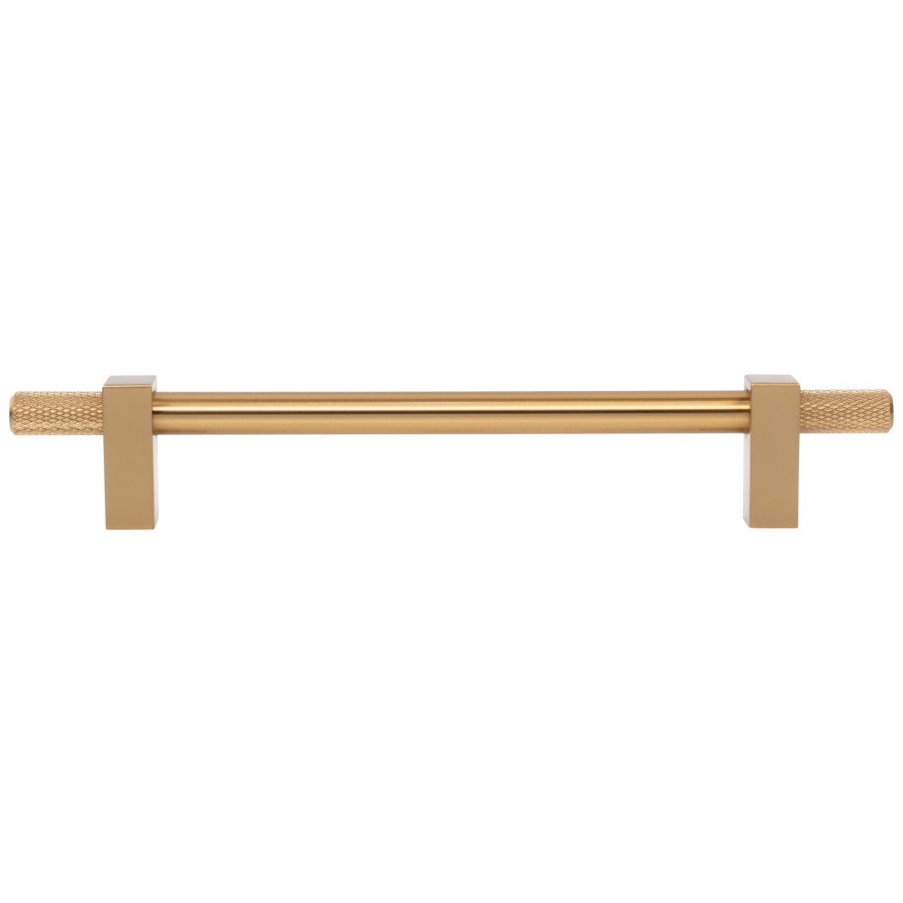 Hardware Resources 96 mm Center-to-Center Satin Nickel Larkin 4 Knurled Ends Cabinet Bar Pull