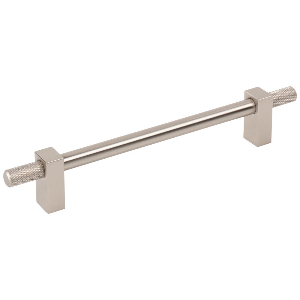 Hardware Resources 96 mm Center-to-Center Satin Nickel Larkin 4 Knurled Ends Cabinet Bar Pull