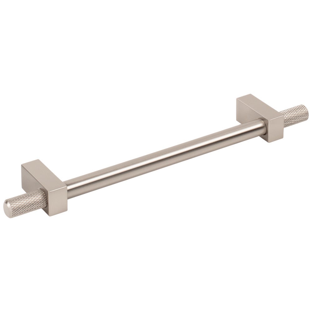 Hardware Resources 96 mm Center-to-Center Satin Nickel Larkin 4 Knurled Ends Cabinet Bar Pull