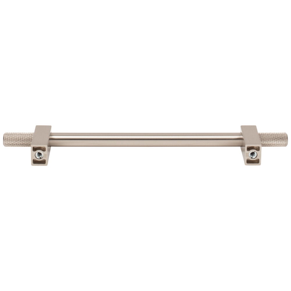 Hardware Resources 96 mm Center-to-Center Satin Nickel Larkin 4 Knurled Ends Cabinet Bar Pull
