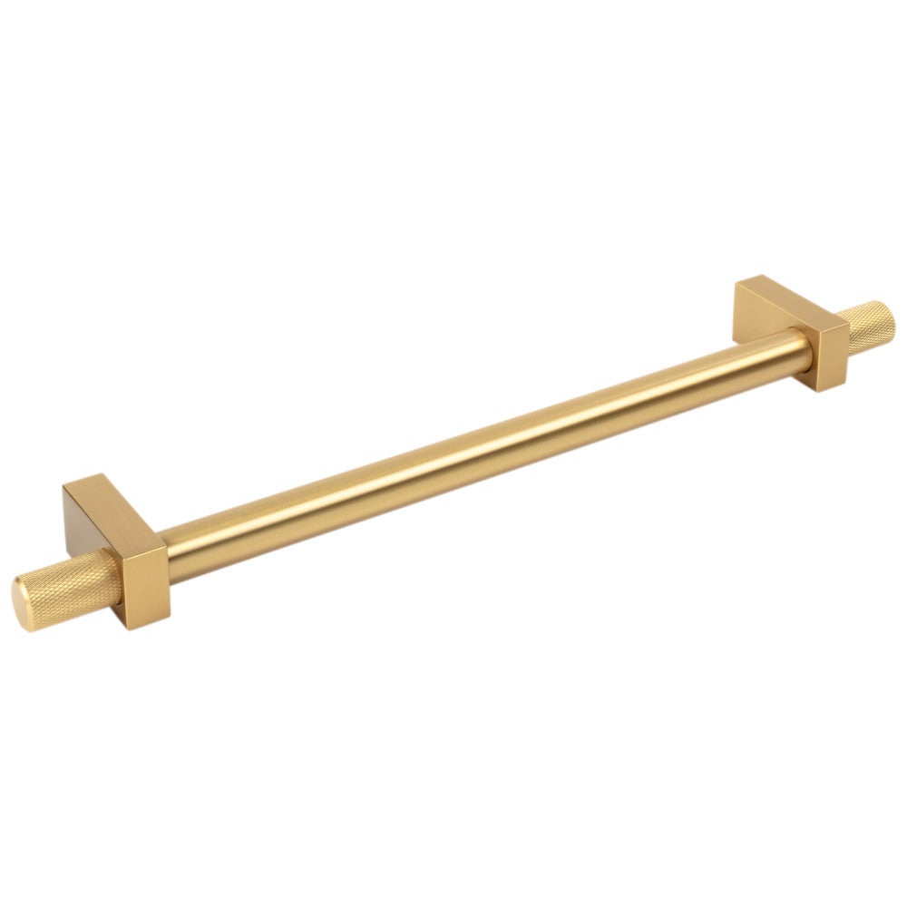 Hardware Resources 96 mm Center-to-Center Satin Nickel Larkin 4 Knurled Ends Cabinet Bar Pull