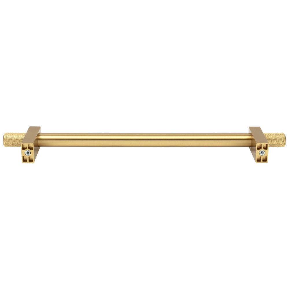Hardware Resources 96 mm Center-to-Center Satin Nickel Larkin 4 Knurled Ends Cabinet Bar Pull