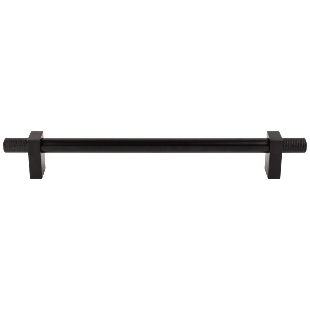 Hardware Resources 96 mm Center-to-Center Satin Nickel Larkin 4 Knurled Ends Cabinet Bar Pull