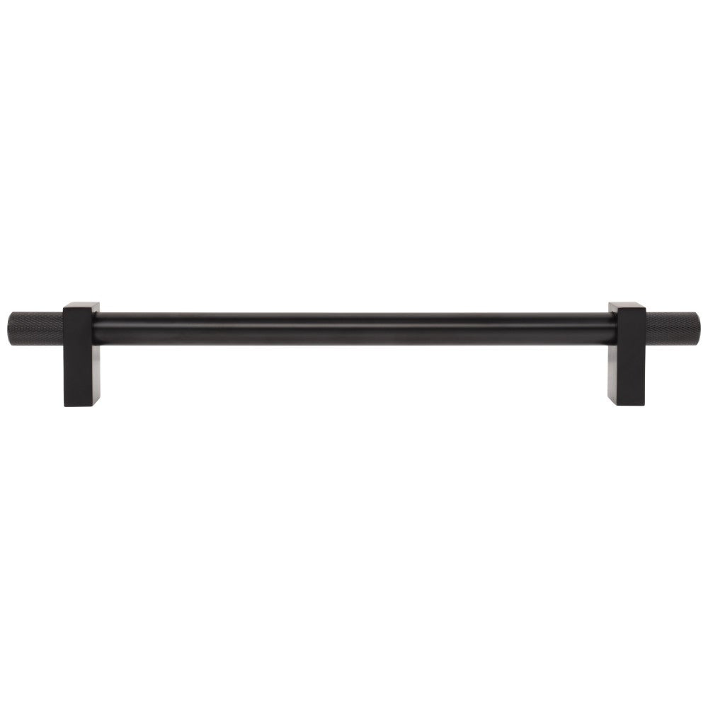 Hardware Resources 96 mm Center-to-Center Satin Nickel Larkin 4 Knurled Ends Cabinet Bar Pull