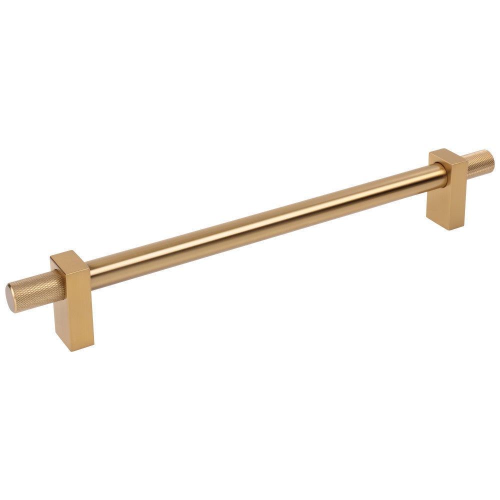 Hardware Resources 96 mm Center-to-Center Satin Nickel Larkin 4 Knurled Ends Cabinet Bar Pull