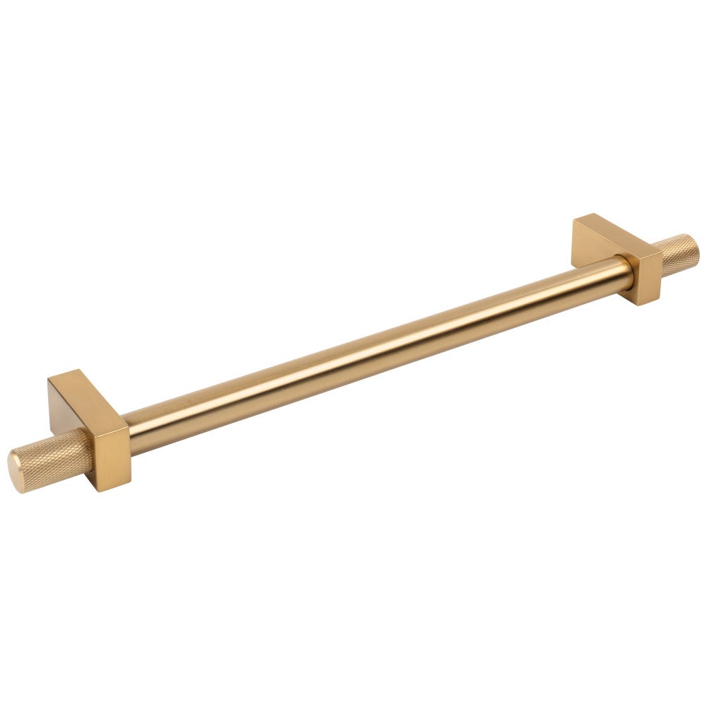 Hardware Resources 96 mm Center-to-Center Satin Nickel Larkin 4 Knurled Ends Cabinet Bar Pull
