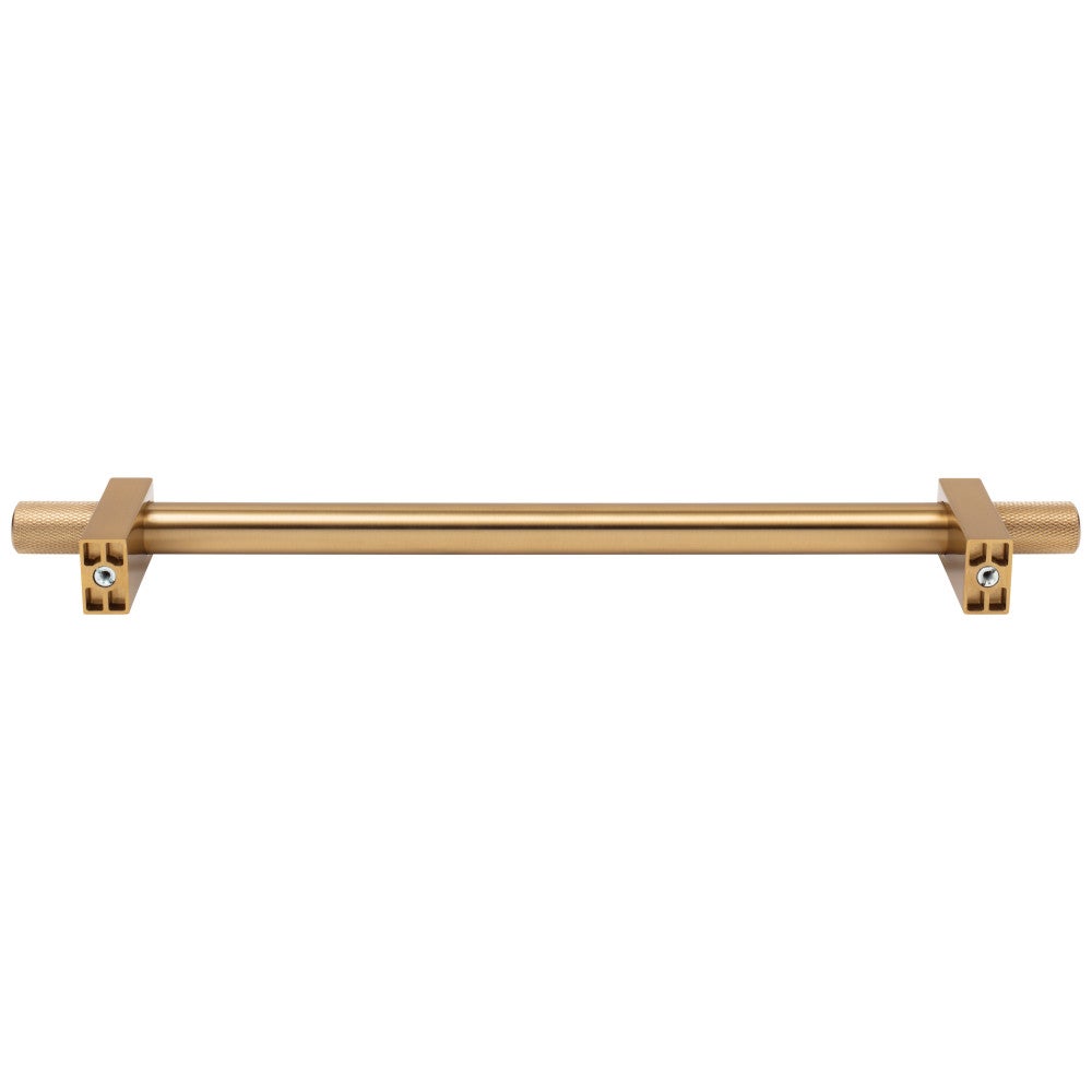 Hardware Resources 96 mm Center-to-Center Satin Nickel Larkin 4 Knurled Ends Cabinet Bar Pull