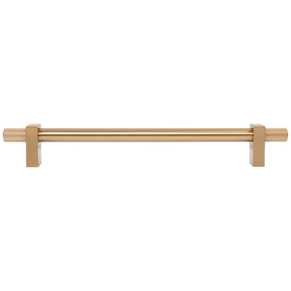 Hardware Resources 96 mm Center-to-Center Satin Nickel Larkin 4 Knurled Ends Cabinet Bar Pull