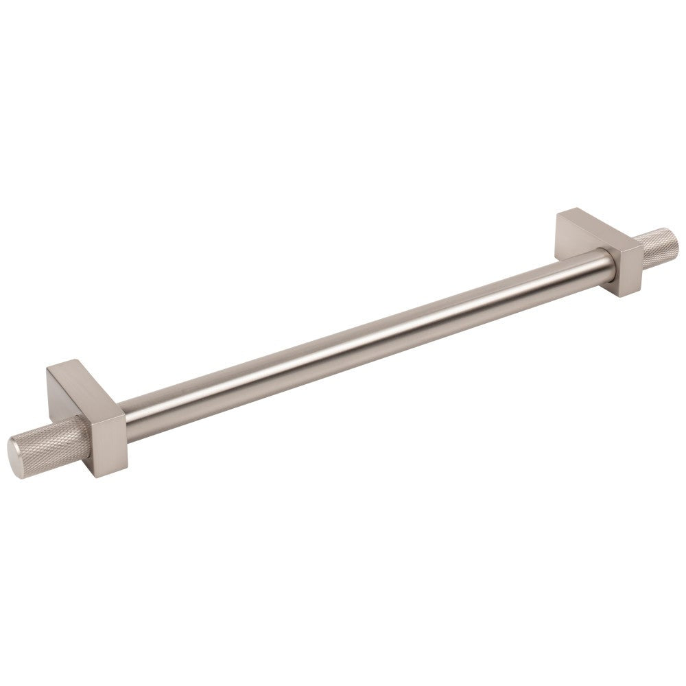 Hardware Resources 96 mm Center-to-Center Satin Nickel Larkin 4 Knurled Ends Cabinet Bar Pull