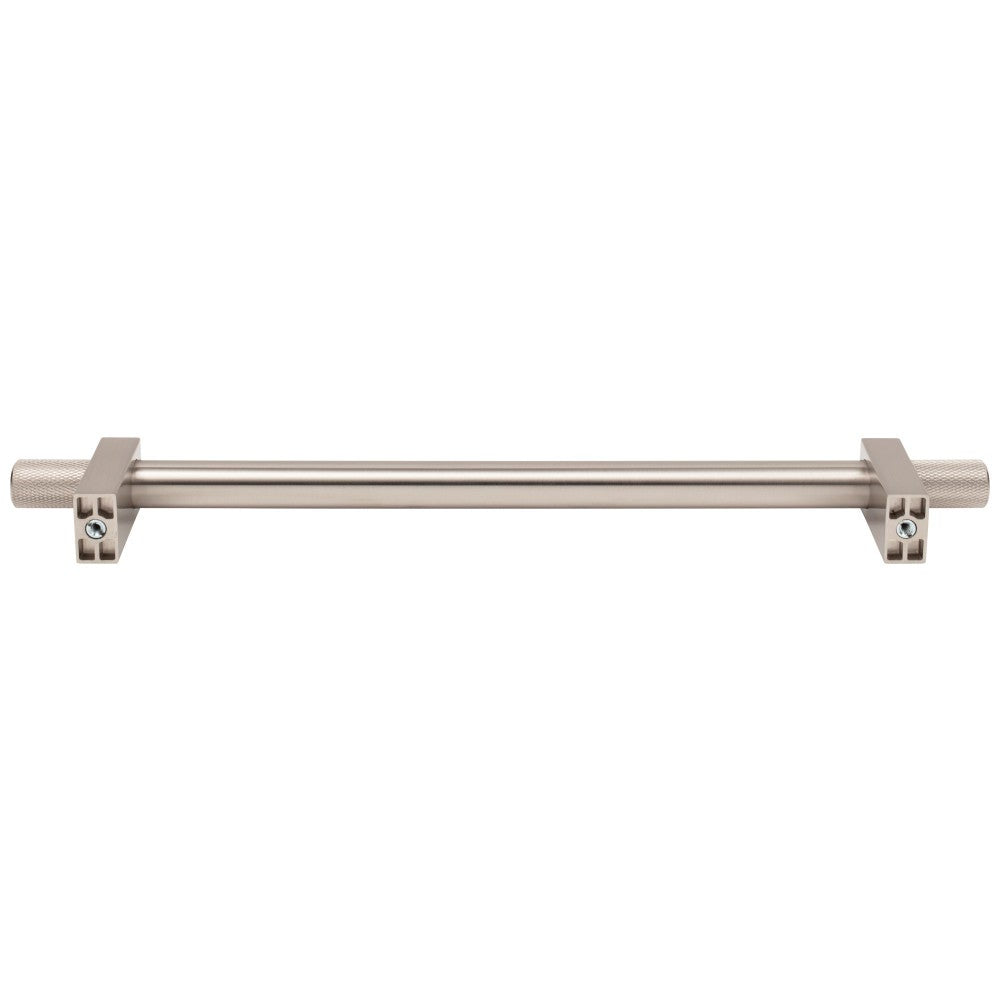 Hardware Resources 96 mm Center-to-Center Satin Nickel Larkin 4 Knurled Ends Cabinet Bar Pull
