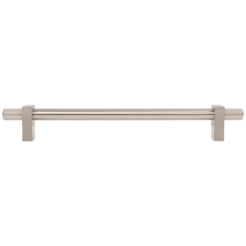 Hardware Resources 96 mm Center-to-Center Satin Nickel Larkin 4 Knurled Ends Cabinet Bar Pull