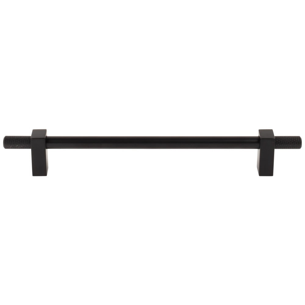 Hardware Resources 96 mm Center-to-Center Satin Nickel Larkin 4 Knurled Ends Cabinet Bar Pull
