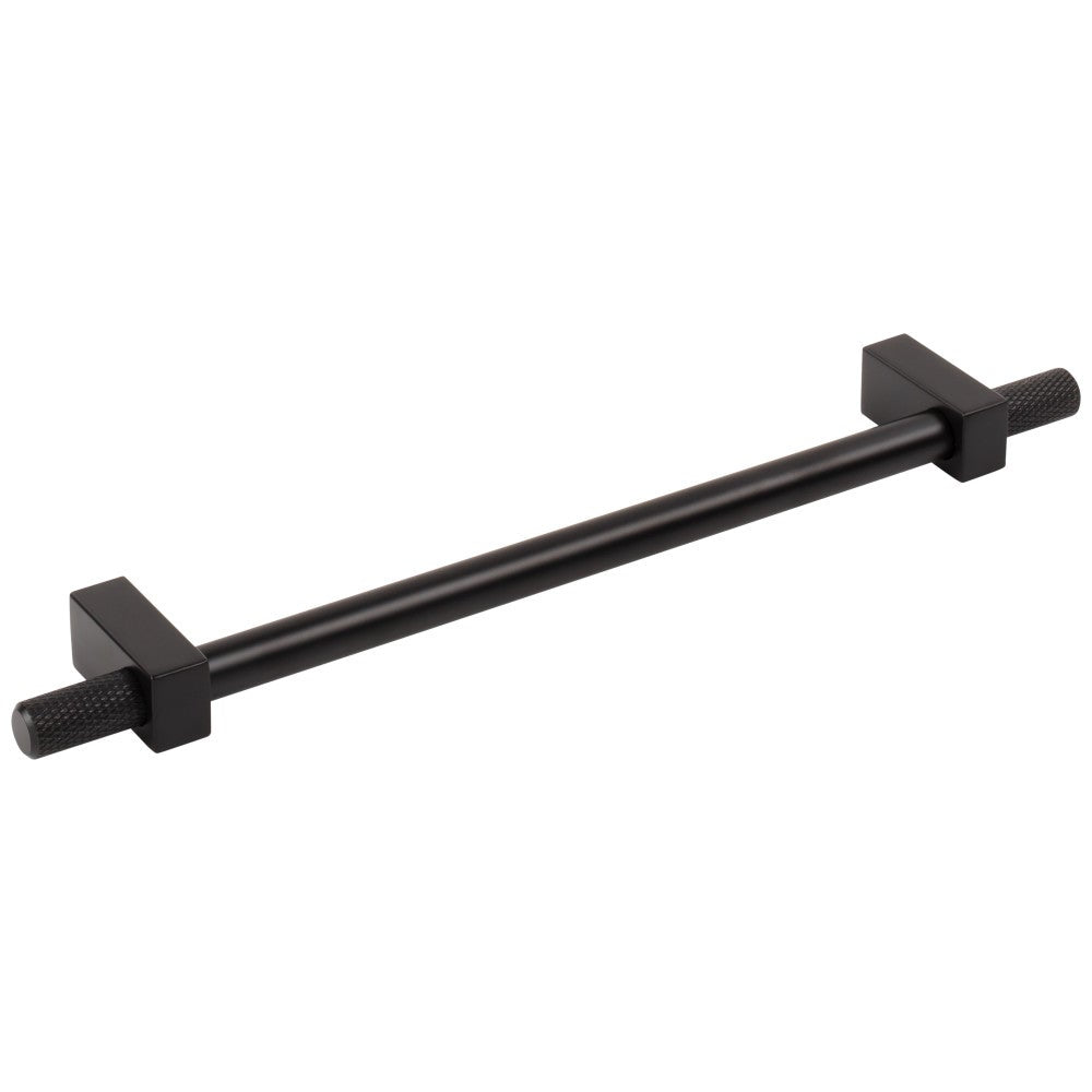 Hardware Resources 96 mm Center-to-Center Satin Nickel Larkin 4 Knurled Ends Cabinet Bar Pull