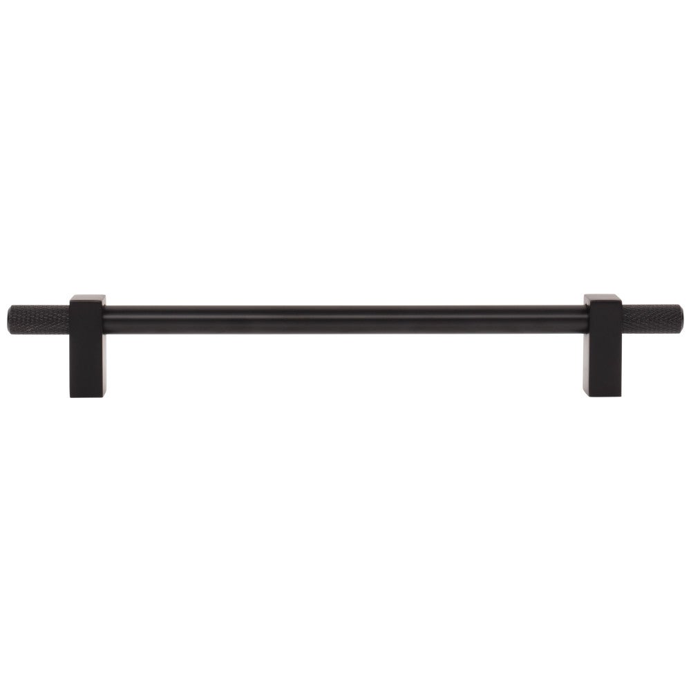 Hardware Resources 96 mm Center-to-Center Satin Nickel Larkin 4 Knurled Ends Cabinet Bar Pull