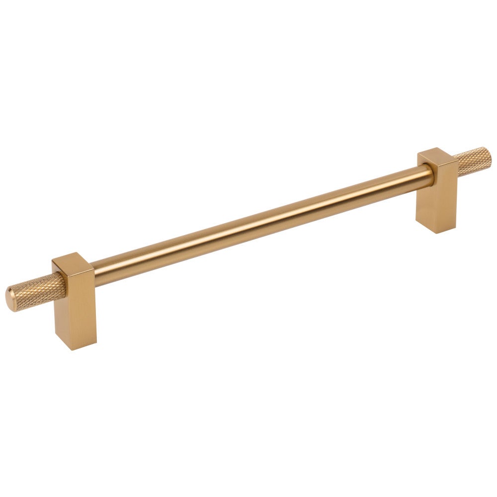 Hardware Resources 96 mm Center-to-Center Satin Nickel Larkin 4 Knurled Ends Cabinet Bar Pull
