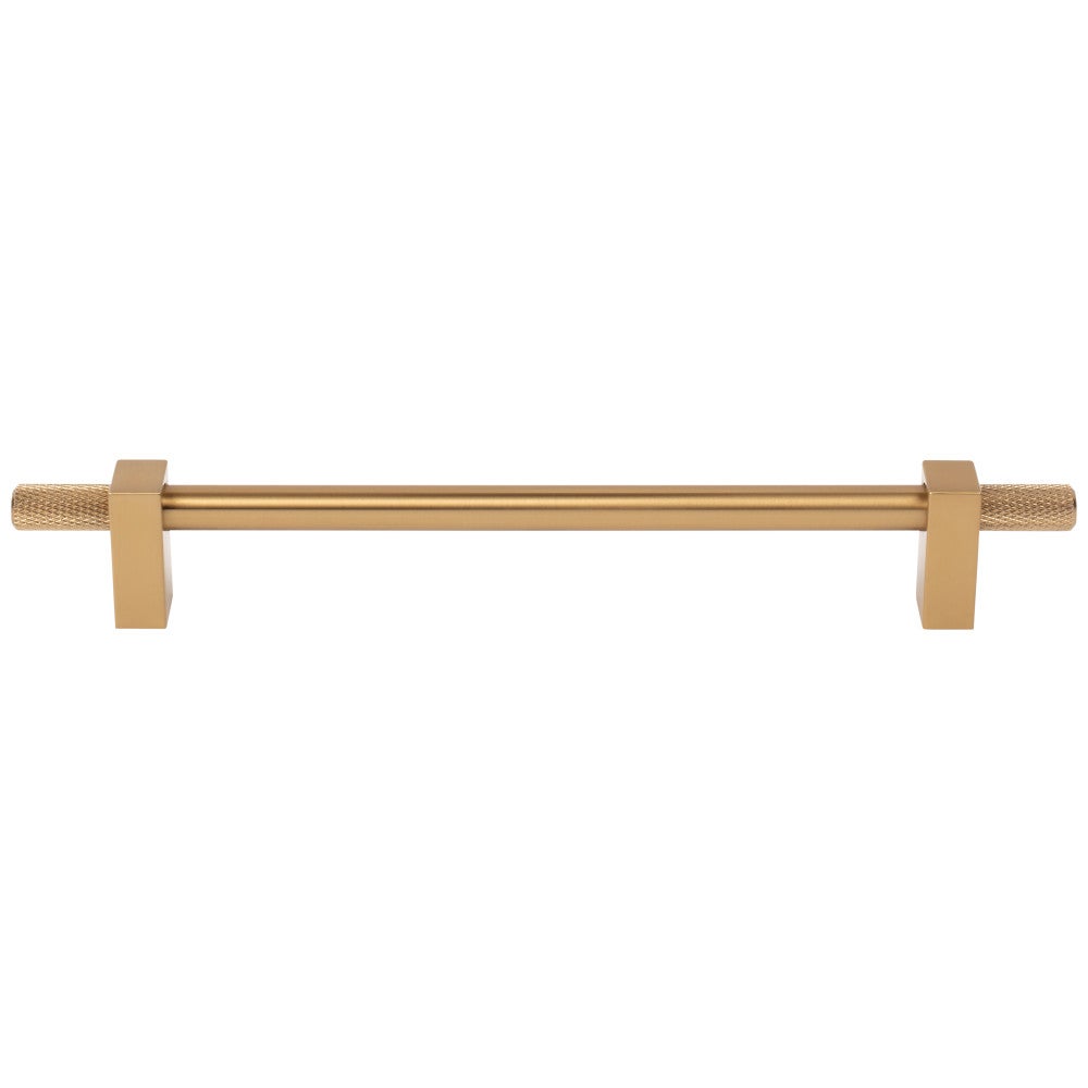 Hardware Resources 96 mm Center-to-Center Satin Nickel Larkin 4 Knurled Ends Cabinet Bar Pull