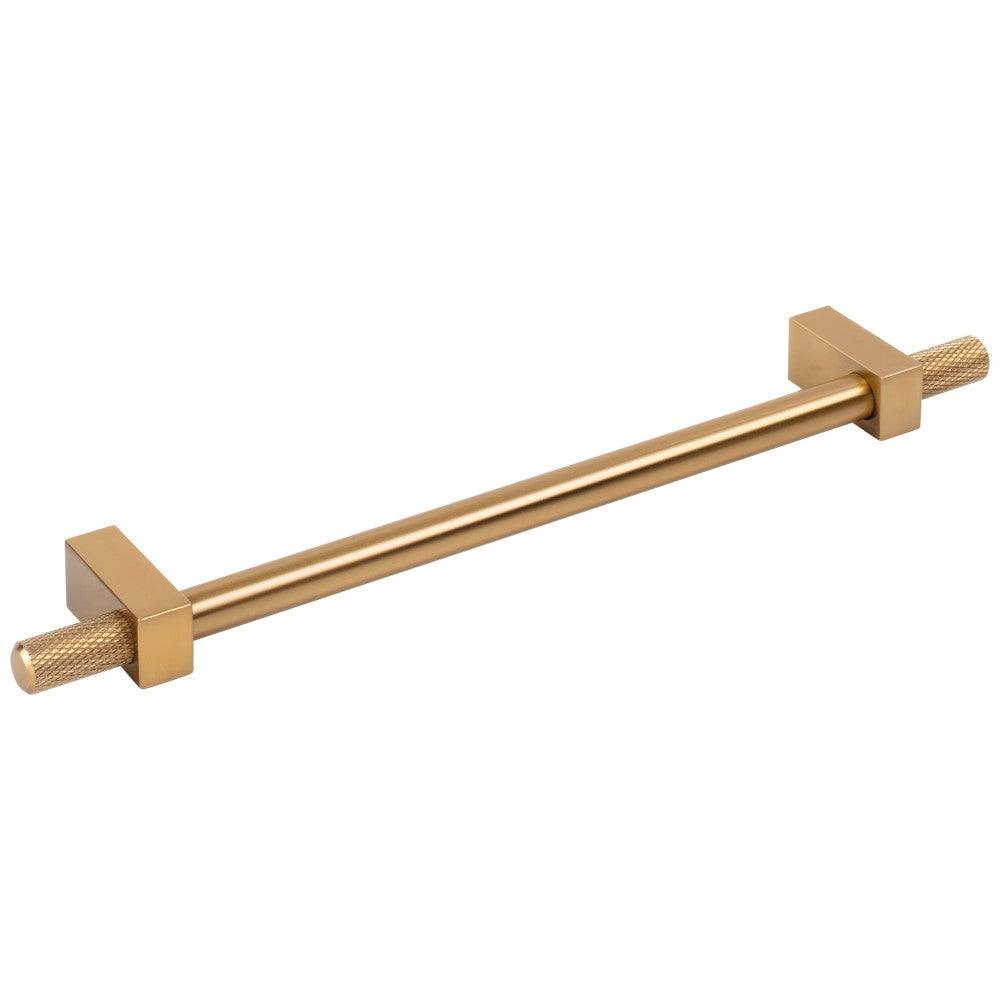 Hardware Resources 96 mm Center-to-Center Satin Nickel Larkin 4 Knurled Ends Cabinet Bar Pull