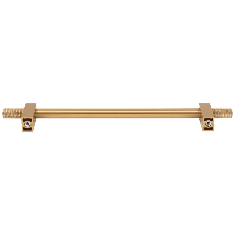 Hardware Resources 96 mm Center-to-Center Satin Nickel Larkin 4 Knurled Ends Cabinet Bar Pull