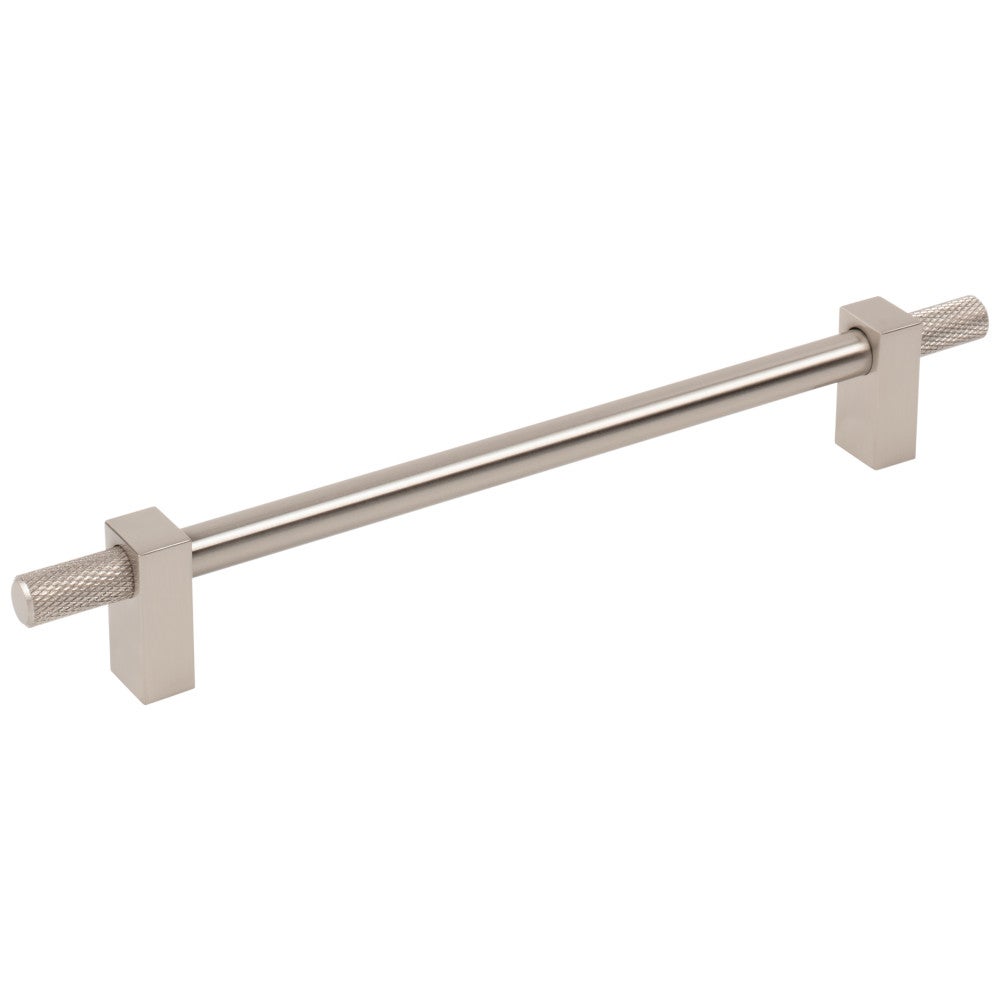 Hardware Resources 96 mm Center-to-Center Satin Nickel Larkin 4 Knurled Ends Cabinet Bar Pull