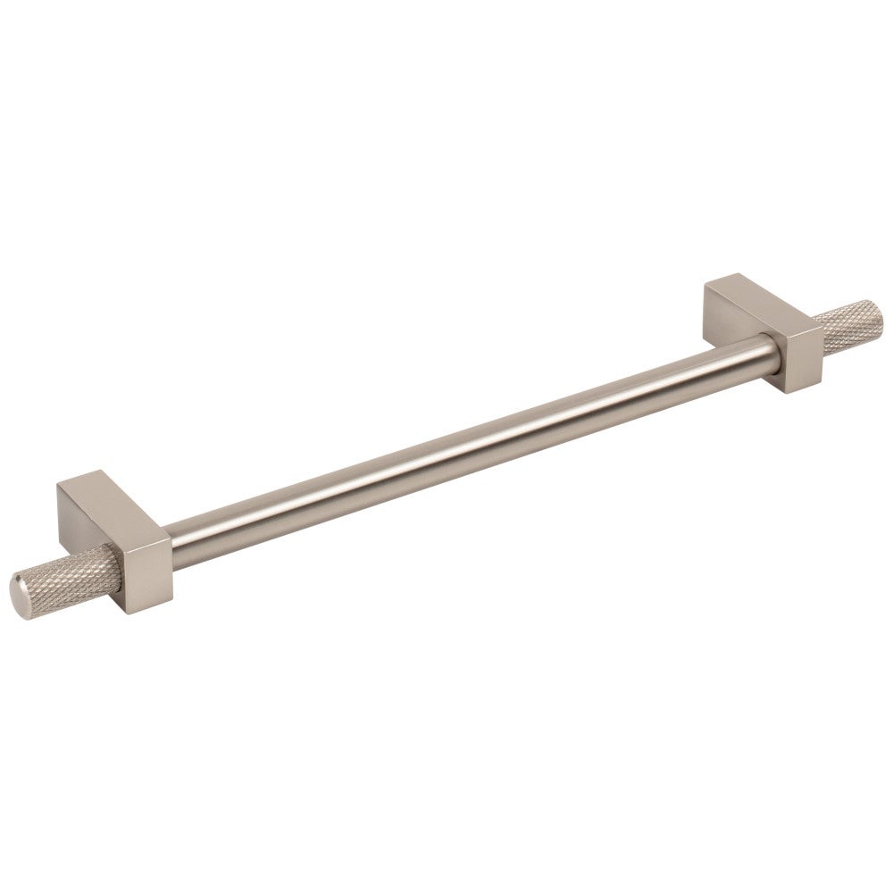 Hardware Resources 96 mm Center-to-Center Satin Nickel Larkin 4 Knurled Ends Cabinet Bar Pull