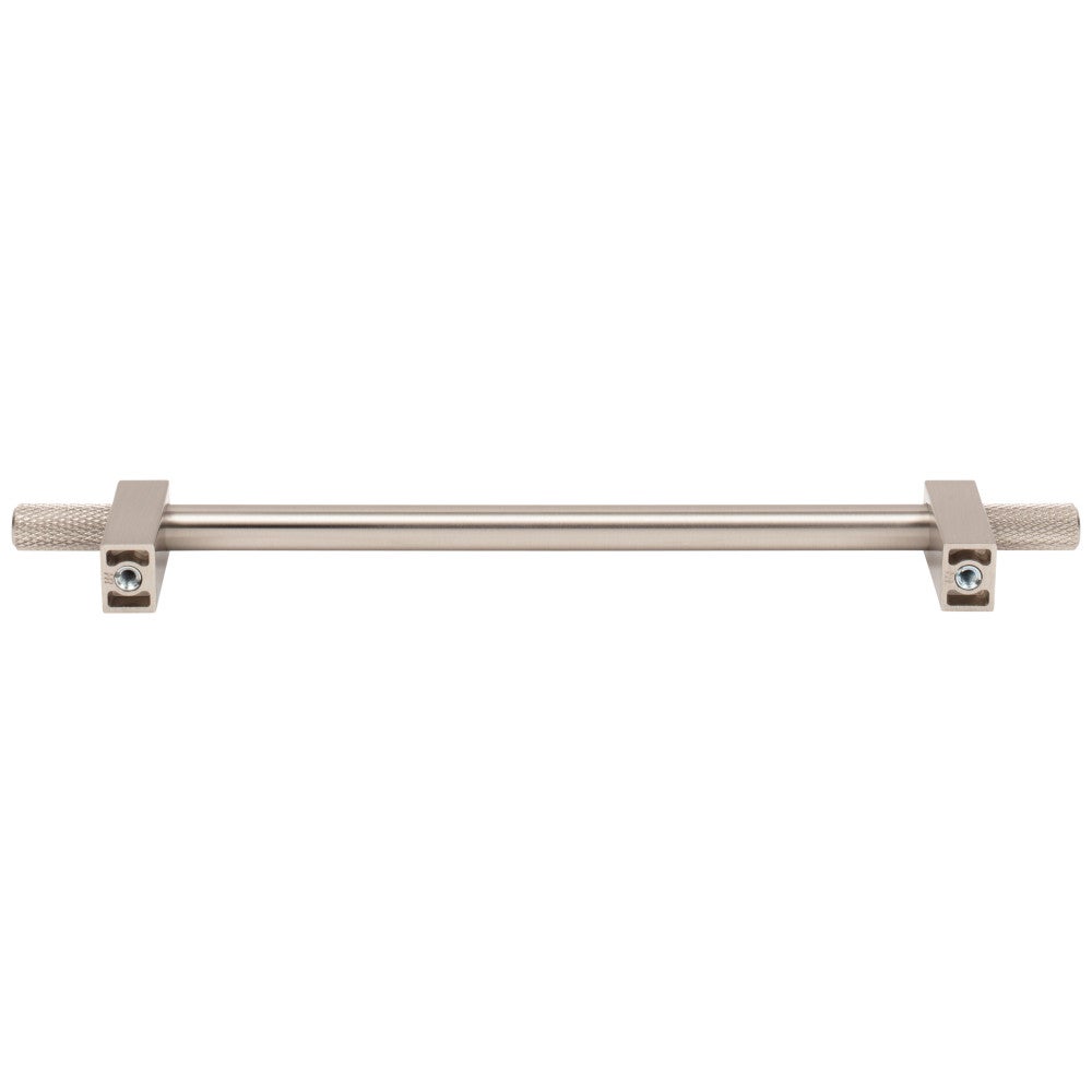 Hardware Resources 96 mm Center-to-Center Satin Nickel Larkin 4 Knurled Ends Cabinet Bar Pull