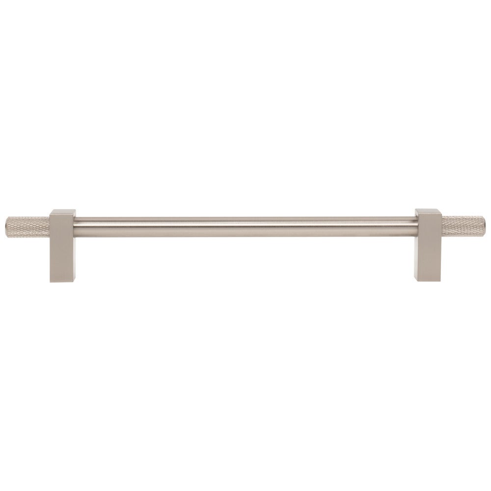 Hardware Resources 96 mm Center-to-Center Satin Nickel Larkin 4 Knurled Ends Cabinet Bar Pull