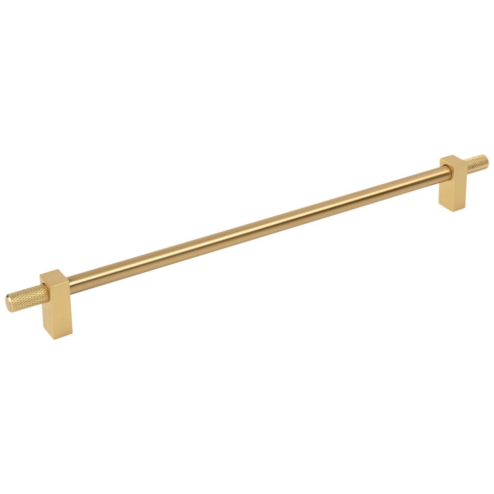 Hardware Resources 96 mm Center-to-Center Satin Nickel Larkin 4 Knurled Ends Cabinet Bar Pull