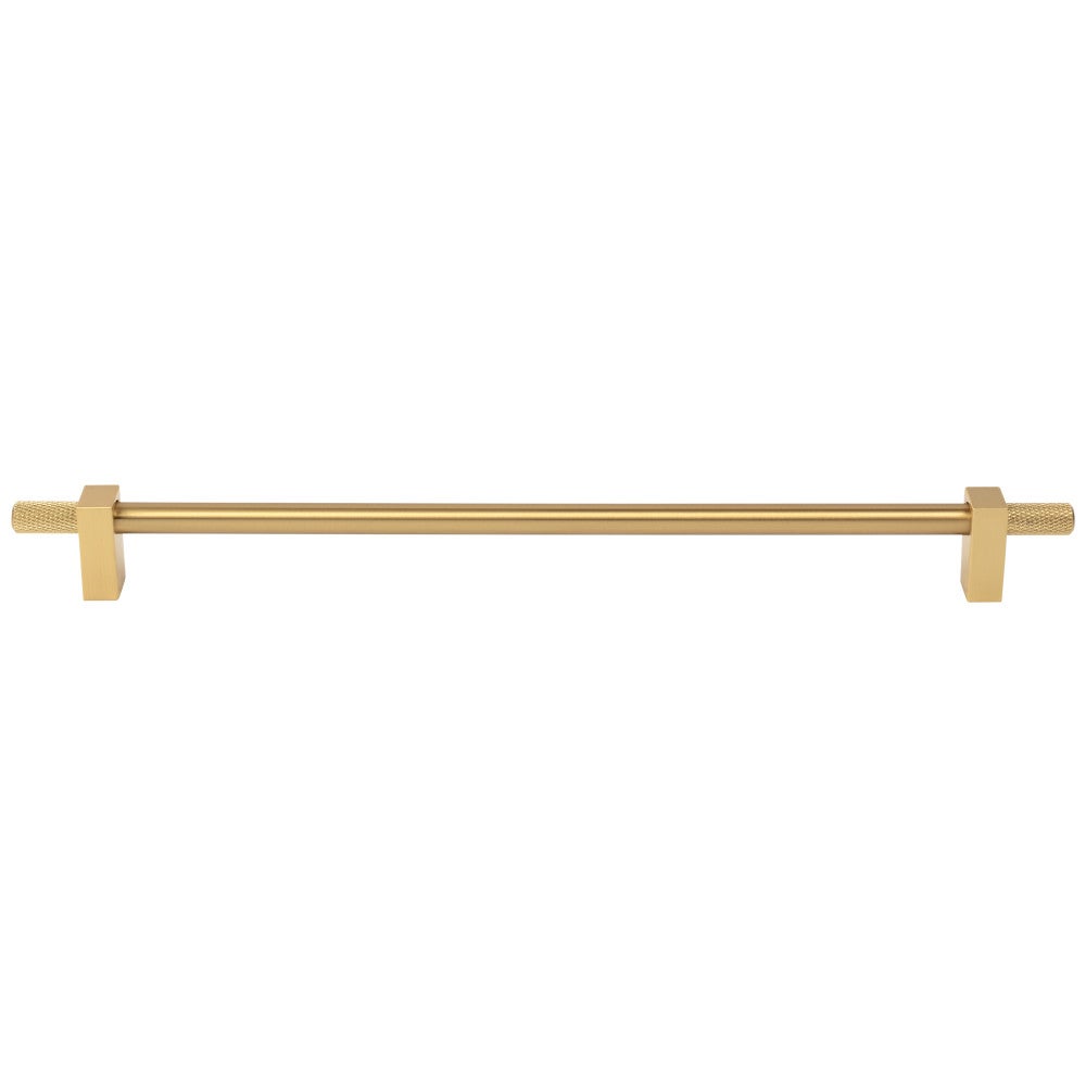 Hardware Resources 96 mm Center-to-Center Satin Nickel Larkin 4 Knurled Ends Cabinet Bar Pull